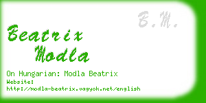 beatrix modla business card